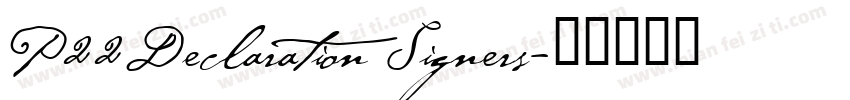 P22Declaration Signers字体转换